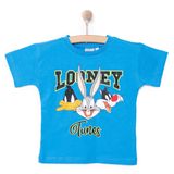 Loney Tunes Erkek Bebek Tişört Bisiklet Yaka Kısa Kol Mavi -