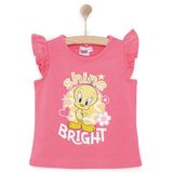 Loney Tunes Kız Bebek Lisans Tişört Baskılı Bisiklet Yaka Sleeveless - Pembe
