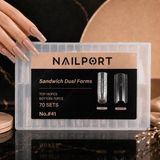 Long Square Protez Tırnak Sandwich Dual Üst Form Jel Polygel Acrygel - Akrijel ve Polijel Için D