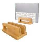 LONG TAO Laptop tutucu bambu dikey dizüstü standı masa masaüstü standı MacBook Pro ve diğer dizüstü bilgisayarlar için dik tutucu uyar
