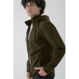 Longberg Erkek Çıkarılabilir Kapüşonlu Trio Softshell Mont HAKİ 4XL