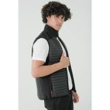 Longberg Erkek Dik Yaka Softshell İçi Polarlı Fermuarlı Cepli Kapitone Yelek
