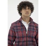 Longberg Erkek Kaşe Fermuarlı Polar Ceket (KIRMIZI, L)