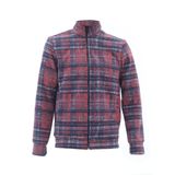 Longberg Erkek Kaşe Fermuarlı Polar Ceket (KIRMIZI, XL)