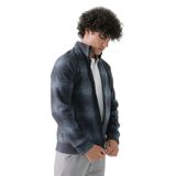 Longberg Erkek Kaşe Fermuarlı Polar Ceket (LACİVERT, L)