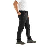 Longberg Erkek Kışlık İçi Polarlı Rüzgar Geçirmez Softshell Pantolon (Siyah, L)