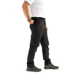 Longberg Erkek Kışlık İçi Polarlı Rüzgar Geçirmez Softshell Pantolon (Siyah, S)