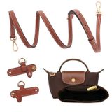 Longchamp çantası için omuz askısı, cüzdan organizatörü, deliksiz, uzunluğu ayarlanabilir deri yedek askı, çoklu cepli, el çantaları, Compact
