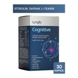 Longify Cognitive Sitikolin, Fosfatidilserin, Safran, Ginkgo Biloba, L-Teanin, B2, B6, B12 Takviye 30 Kapsül
