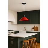 Longing Noirrouge Pendant Sarkıt Lamba-Avize - Modern Endüstriyel Mufak Hol Cafe Salon Avize - Kırmızı