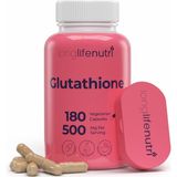 LongLifeNutri Glutathione 500MG – With White Milk Thistle And Alpha Lipoic Acid, 180 Vegetarian Capsules (Case Hediye) - 3 Aylık Kullanım
