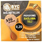 LongMoon 3BYC20 3 Paket Uzun Sap Bağlama Teli Saz Teli 0,20