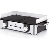 Lono Master Elektrikli Izgara, 50 × 28 Cm, Masa Üstü Elektrikli Izgara, Rüzgar Korumalı, Çıkarılabilir Yağ Toplama Tepsili, Dış Mekan Kullanımına Uygun, 2400 W, Mat Paslanmaz Çelik - Gümüş