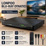 Lonpoo Blu-Ray DVD Oynatıcı "disk ve USB Arşivinizi Tek Cihazda Oynatın" - Siyah