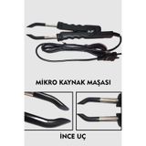 Loof Mikro Keratin Saç Kaynak Maşası, Ince Uçlu, Seramik Plaka, 200°C