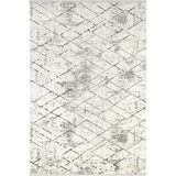 Look Black Lb007g Krem Halı Siyah Dekoratif Çizgili Modern Desen Akrilik Yumuşak Tozuaz Salon Halısı 80 X 150 Krem