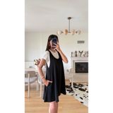 Look Kadıköy Siyah Twst Model Kısa Elbise Tshirt İkili Takım
