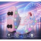 Look Life Alessio 9626 Çocuk Patenli - Işıklı - Akıllı Bağcıklı Spor Ayakkabı Pudra
