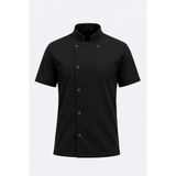 Lookmt Moda Unısex Siyah Kısakollu Aşçı Ceketi Şef Saya Şef Ceketi - 4XL