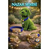 LOOL PREMİUM Nazar boncuk köpek tasma köpek kolye nazarlık