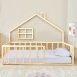Loolpi Home Loolpi Home Montessori Bebek ve Çocuk Karyolası Unisex Doğal Ahşap Yatak - 100 x 200 cm