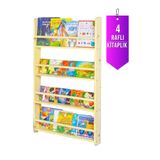 Loolpi Home Montessori Kitaplık Doğal Ahşap Çok Amaçlı Raflar
