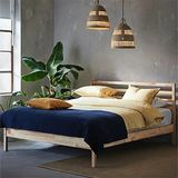 Loolpi Home Palet Yatak Doğal Ahşap Başlıklı Karyola - 60 x 120 cm