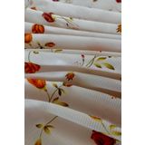 LOOM & LAUREL Baskılı Yıkanabilir Masa Örtüsü Mutfak Bahçe Piknik Masa Örtüsü (140x140)