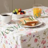 Loom & Laurel Baskılı Yıkanabilir Masa Örtüsü Mutfak Bahçe Piknik Masa Örtüsü - Çok Renkli - 140 x 140 cm