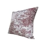 Loom & Laurel Jakarlı Dokuma Kumaş 45x43 cm İçi Dolu Kırlent (Bordo)