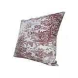 Loom & Laurel Jakarlı Dokuma Kumaş Kırlent 45X43 Cm (İçi Dolu) Bordo Ağırlıklı