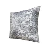Loom & Laurel Jakarlı Dokuma Kumaş Kırlent 45X43 Cm (İçi Dolu) Gri Ağırlıklı