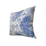 Loom & Laurel Jakarlı Dokuma Kumaş Kırlent 45X43 Cm (İçi Dolu) Mavi Ağırlıklı