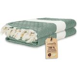 Loomvia - 2'li Paket -%100 Pamuk Peştamal 100X180 Cm, Havuz ve Plaj Havlusu, Spor Havlusu, Hızlı - Çok Renkli - 0,6 x 19 x 29 cm