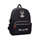 Looney Tunes Bugs Bunny Okul Çantası, 4 Bölmeli, Siyah-Beyaz