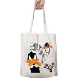 Looney Tunes Daffy Duck Iki Taraf Kalıcı Yıkanabilir Okul Plaj Omuz Bez Çanta