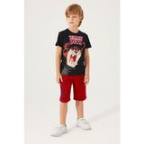 Looney Tunes L1571-3 Siyah Erkek Çocuk Bermuda Takım
