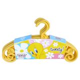 Looney Tunes Tweety Çocuk Elbise Askısı Plastik 4 Lü - Sarı