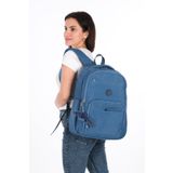 LOOP DESIGN Krinkıl Kumaş Suya Dayanıklı Büyük Boy Koyu Gri Klinkır Sırt Çantası/Laptop Okul Çantası
