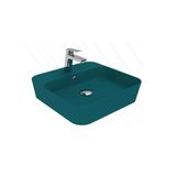 Loop Kare Masa Üstü İnce Çanak Lavabo 45 Cm Extra Mint