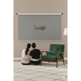 Loop Ters Projeksiyon Perdesi Manuel 300*220 Pvc [ Rear ] Back - 300 cm genişlik 220 cm yükseklik