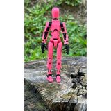 Loopify Lucky 13 Aksiyon Figürü Robot Oyuncak 13cm Siyah Pembe
