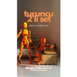 Loopify Lucky 13 Aksiyon Figürü Robot Oyuncak Turuncu 2'li Set Lucky 13 ve Mini 13