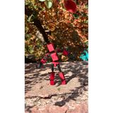 Loopify Mini 13 Aksiyon Figürü Robot Oyuncak 8cm Kırmızı