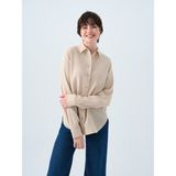Loose Fit Kadın Gömlek U.kol - Bej