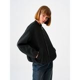 Loose Fit Kadın Mont - Gri Melanj - M - L