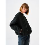 Loose Fit Kadın Mont - Gri Melanj - XS - S