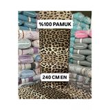 Loova Kumaş"Nevresim-Çarşaf-Çanta-Perde-Yastıklık" Leopar Desen 240 Cm En Pamuk