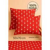 Loova Yastık kılıfı 2 adet %100 pamuk cotton fermuarlı ovarlak dikiş lüx kılıf