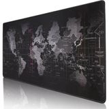 Loovitech Dünya Haritalı 90X40 cm Mouse Pad - Siyah